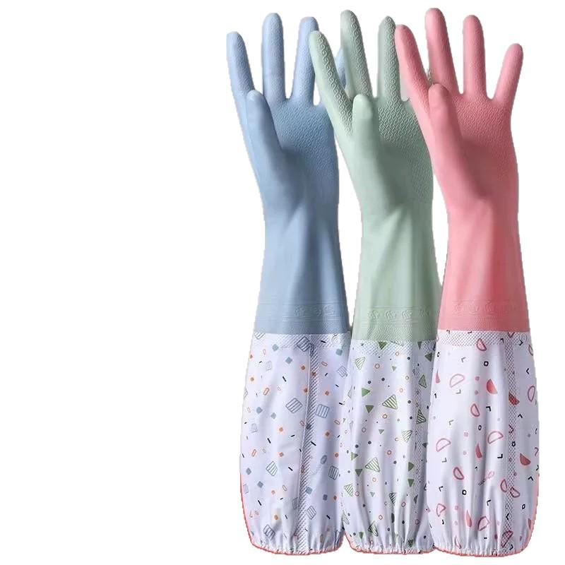 Newcomer Exclusive: Fleece-Lined Waterproof Rubber Dishwashing Gloves - Durable and Thickened with Free Shipping