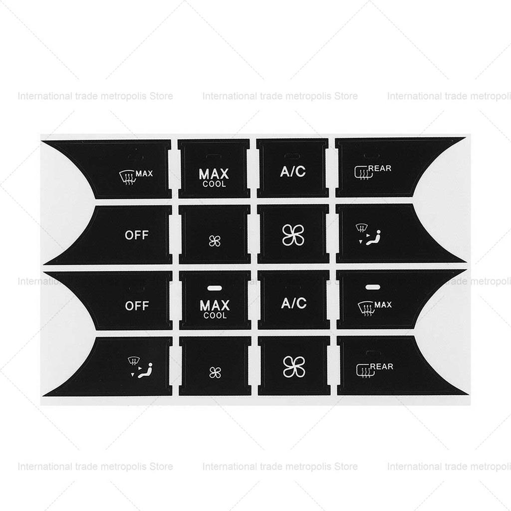 1 Set Black Car Button Repair Decal Sticker for Mercedes-Benz GLK350 C/CLS/SLK Class W204/W207/W172/W212/W218