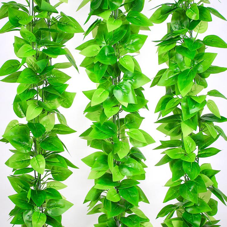 Искусственная лиановидная ротанговая pothos для декора внутренних кондиционеров и водопроводных труб