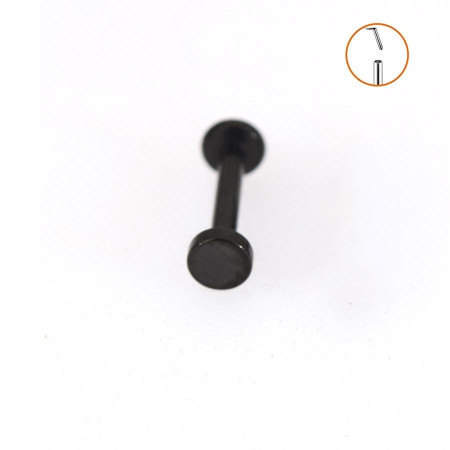 Титановая сталь Коническая штанга-диск для пирсинга губы, уха и носа (0,8-1,2 мм)