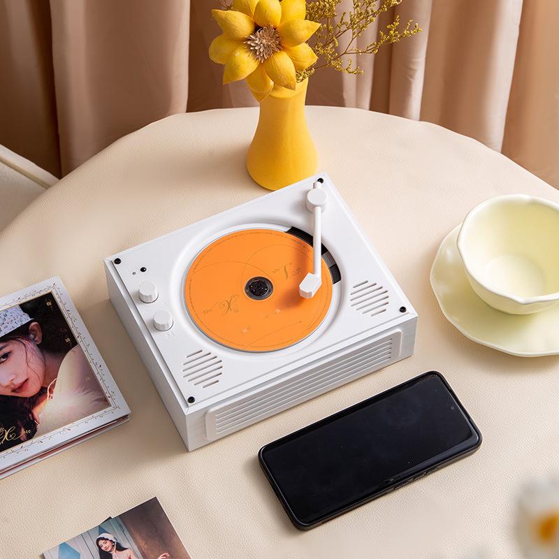 Retro Bluetooth Speaker Home Vintage Quality CD Player, Audio Music Player Album Prenatal Education Machine Decoration Gift New