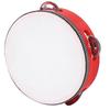 AllBright Tambourine, Skin-Embossed Percussion Instrument, Round Wooden, 15cm, for Performances, Music Education, Recitals, Parties, and More, for Kid