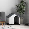 Small And Mini Outdoor Waterproof Plastic Dog House With Window 62x61x60 Cm Gray