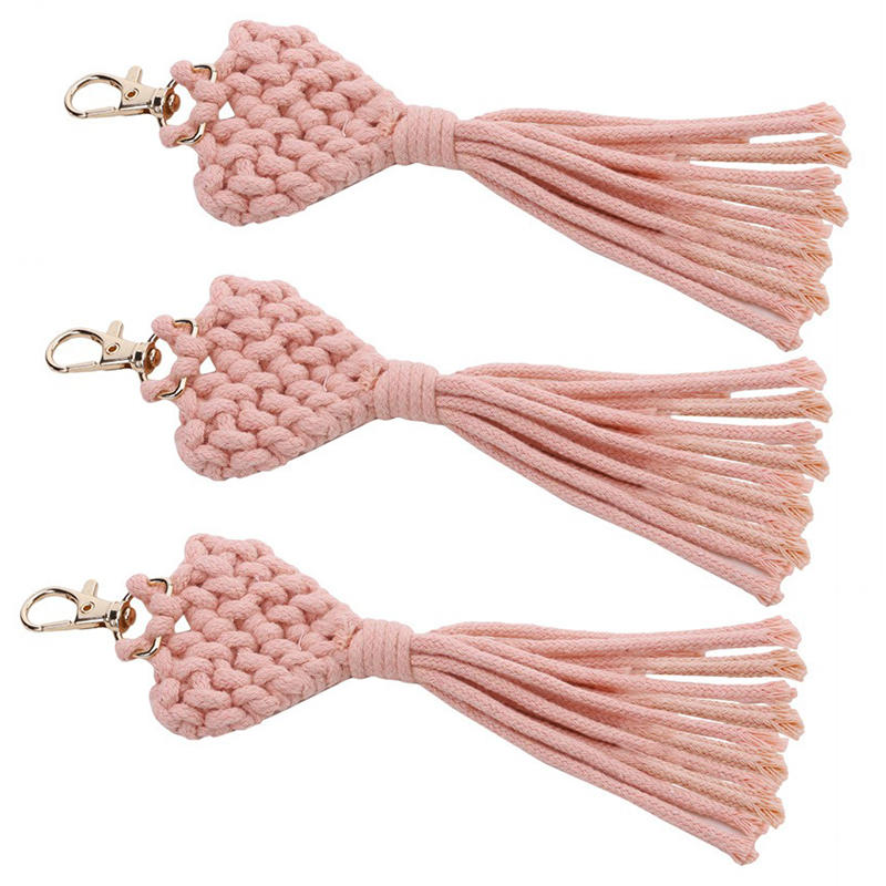 3 шт. подвеска с кисточками модный плетеный брелок ручной работы ювелирные аксессуары довольно прочный милый вязаный брелок