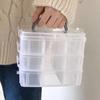 3 Tier 18-Grid Transparent Adjustable Stackable Compartment Slot Plastic Storage Box For Organizing Toys Jewelry Accessories