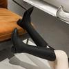 High boots thick heel pointed knight boots Internet celebrity explosion knee western cowboy boots autumn and winter new