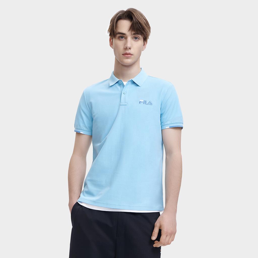 New FILA Polo Shirt Men's Tiffany Blue F11M328117FLB