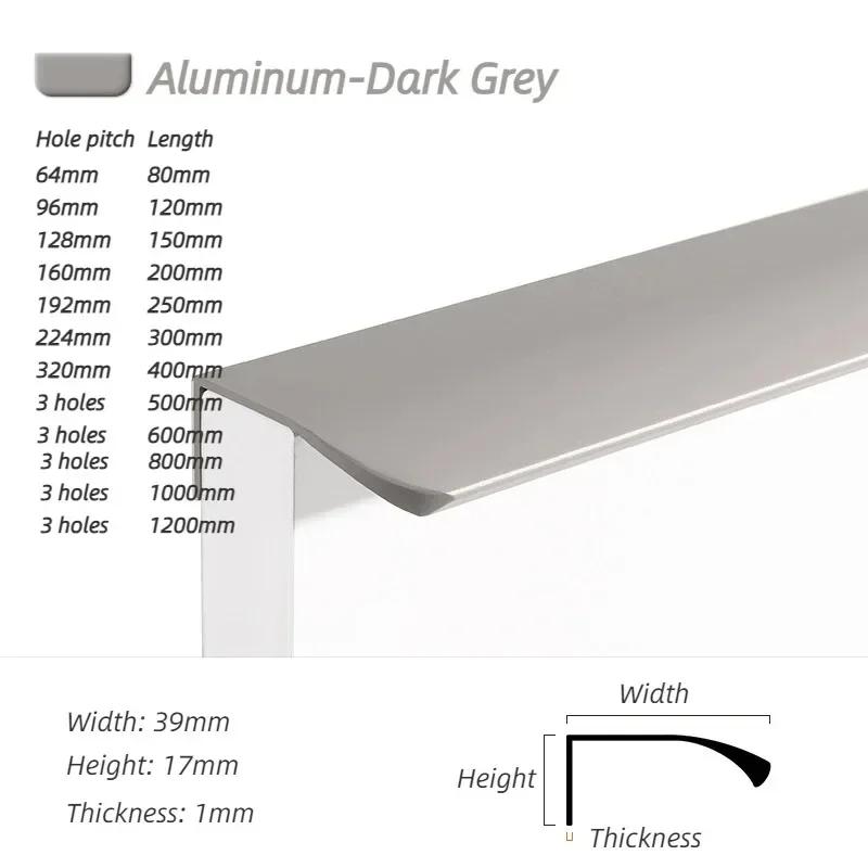 80-500mm Color Hidden Handles for Cabinets and Drawers Dresser Kitchen Cupboard Wardrobe Closet Handle Simplicity Closet Handles