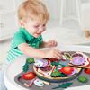 Montessori Pizza Puzzle Toys Simulated Food Toy Pretend Play Pizza Felt Kitchen Play Set for Toddlers And Kids Ages 3+
