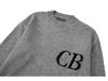 Высококачественный унисекс свитер Cole Buxton CB с жаккардовыми буквами, свободный, с круглым вырезом