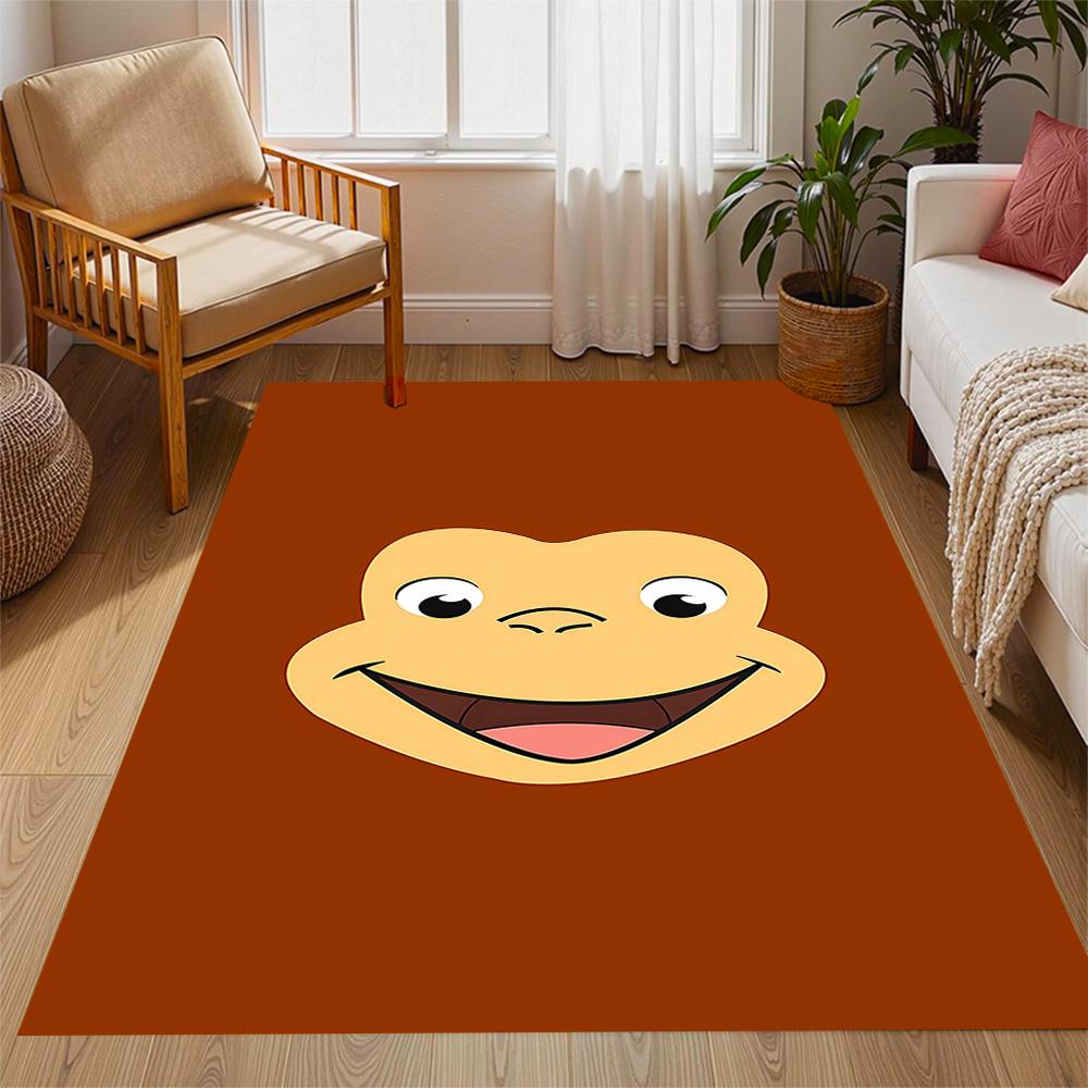 Blu And Eyi Adventure Themed Anti-Slip Rugs - Polyester Home Decor, Suitable for Bedrooms, Living Rooms, Doorways, Studios, and Decorations