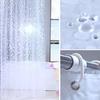 Водонепроницаемая 3D-занавеска для душа с 12 крючками, прозрачная для ванной, для украшения дома