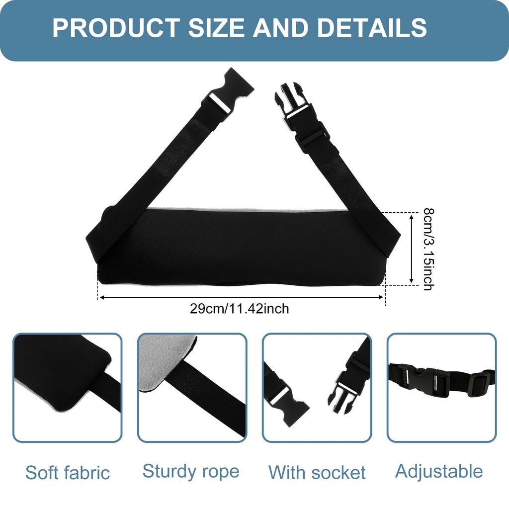 2PCS/Set Travel Pillow Alternative Stops Head Bobbing Airplane Head Straps and Car Head Support Band Great On Travel Upright