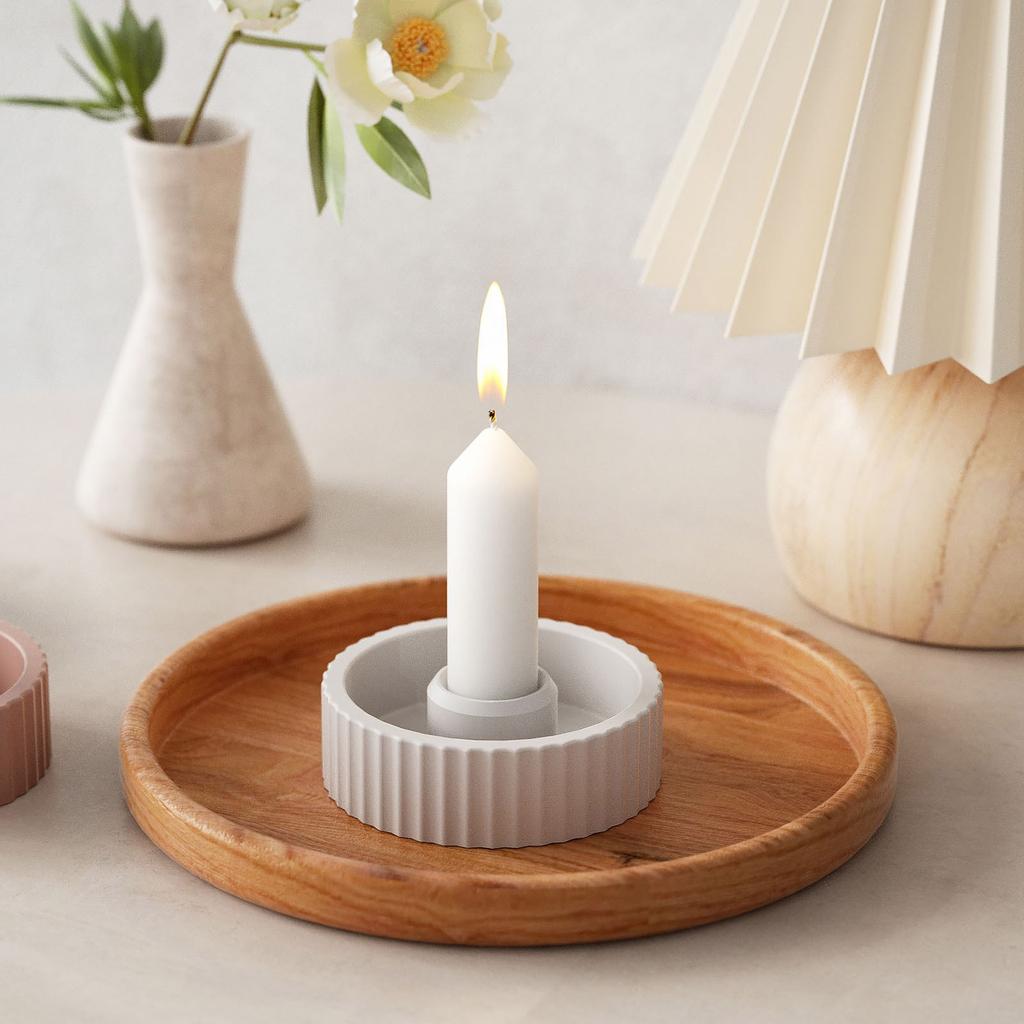 Силиконовая форма для рукоделия Отличительные формы для подсвечников с круглыми полосками Силиконовая текстура Подходит для подарка ручной работы