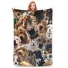 Cute Puppy Dog Blankets Pet Soft Aesthetic Plush Throw Blanket For Couch Chair Airplane Travel Flannel Bedspread Bed Cover
