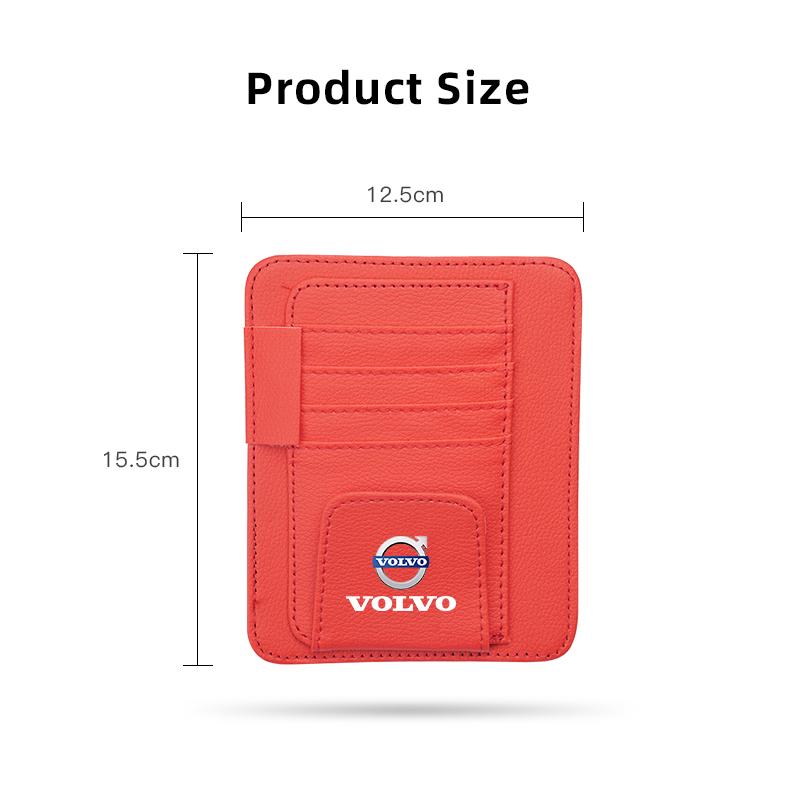 Car Sunshade Storage Bag Sunglasses Card Clip Organizer For Volvo Rdesign V90 V60 XC60 XC90 V40 EC40 EX40 S80 S60 S90 V70 EX90