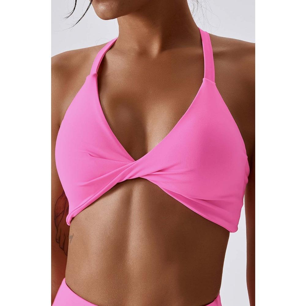 CHARMLEAKS Женский спортивный бюстгальтер с крестообразной спинкой, мягкий спортивный жилет с низкой ударной нагрузкой, бюстгальтер для занятий йогой