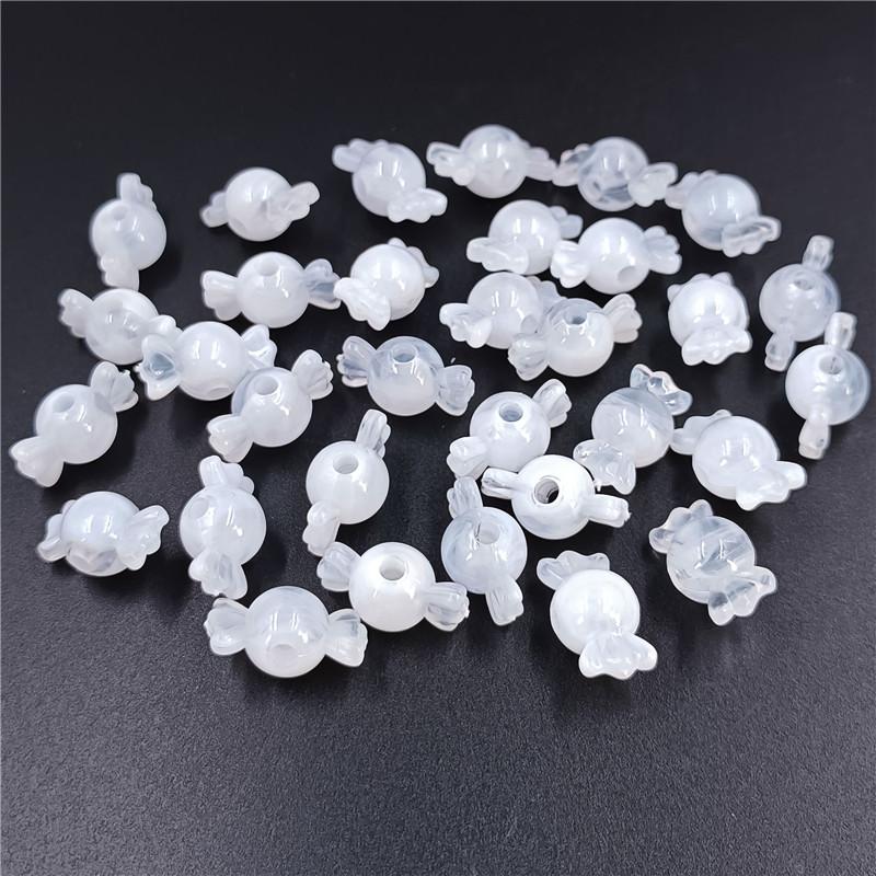 10pcs Loose Beads Beads For Necklace Bracelet Earrings Acrylic Jewelry Making Fashion Handmade Materials Candy Shaped Loose Beads Accessories