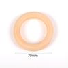 Natural Wooden Teething Round Ring Wood Lead-Free Beads For Jewelry Making DIY Handmade Accessories