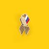 Ribbon Sign Badge with Russian Flag Saint George Victory Day Lapel Pin Festive Brooches History Memory Symbol Pin Enamel Jewelry