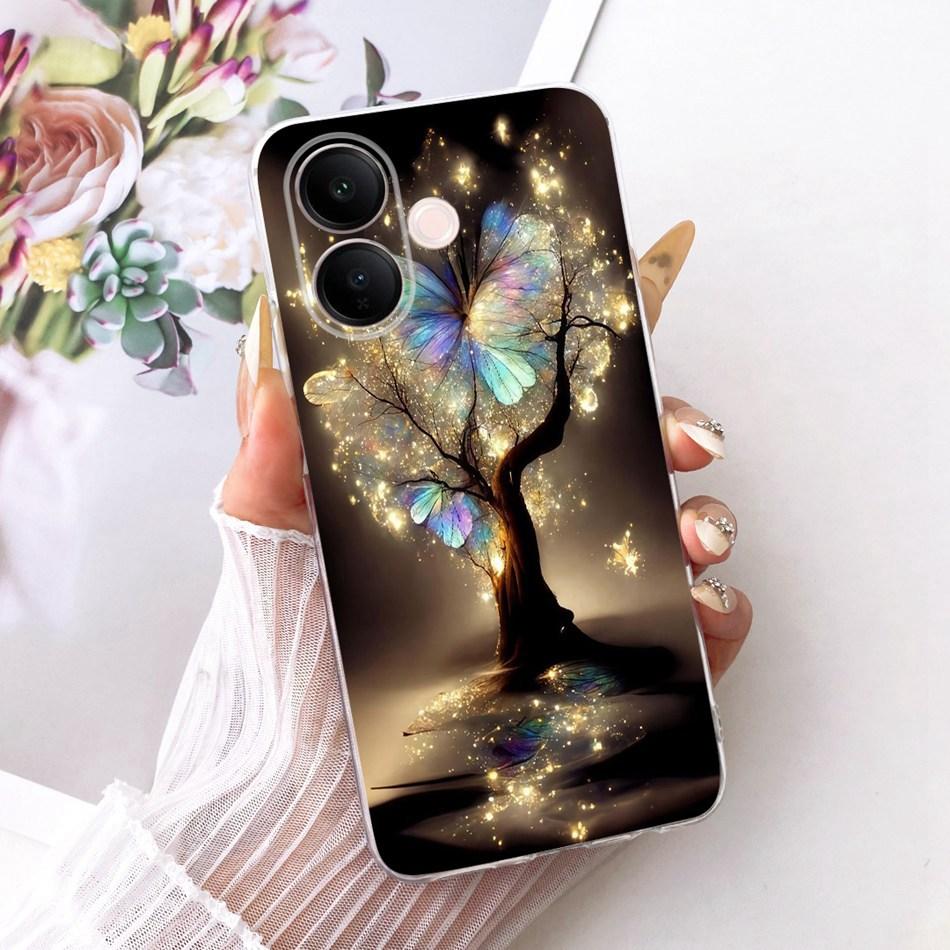 For Vivo V60 Lite 4G 5G Cute Flower Butterfly Cat Painted Case For Vivo V60 V60lite V2530 V2511 Soft Silicone TPU Phone Cases