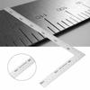 Stainless Steel Right Angle Ruler, 90 Degree Square, L-Shaped, Silver, Carpentry Tool, 90 Degree Angle Ruler, Measuring and Layout Tool, Double-Sided