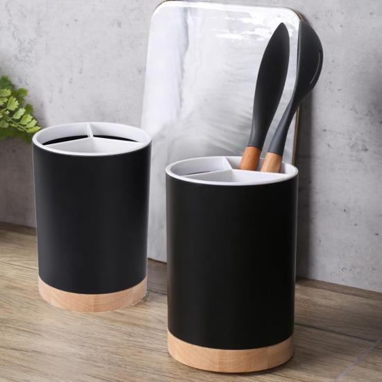 Tableware Storage Container Detachable Kitchen Supplies Lightweight Forks Spoon Cutlery Storage Organizer Practical Store Drainage Hole