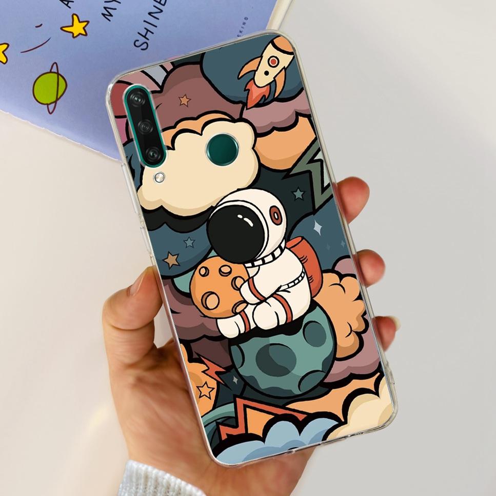 New Case For Huawei Y6p MED-LX9 Luxury Flower Love TPU Soft Silicone Back Cover For Huawei Y6p Y6P 2020 Bumper Phone Case Funda