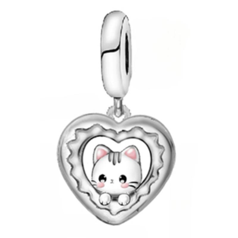 Браслеты Charm Fit Original Медь Милое Животное Сова Кошки Морская Черепаха Бусины Женский Кулон Бусины Изготовление Украшений