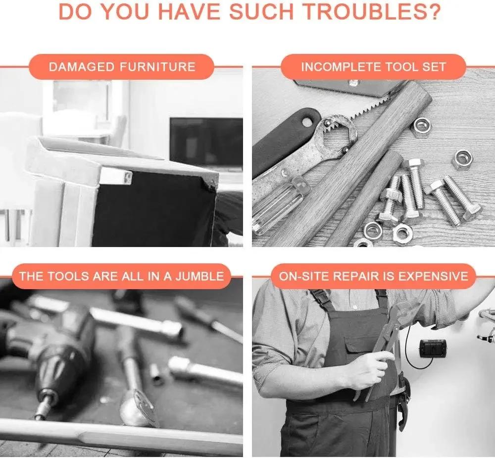 102 шт. Набор бытовых инструментов Ящик для инструментов Набор электрика Инструменты для ремонта автомобиля Набор комбинированных инструментов для деревообработки