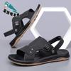2025 New Summer Men's Platform Sandals Soft-soled Beach Shoes Casual Dual-purpose Hollow Shoes Sandals
