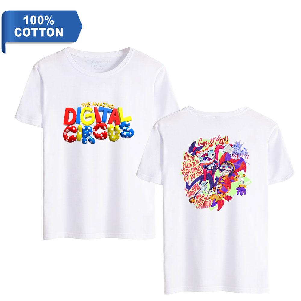 ГОРЯЧАЯ мода для любителей аниме The Amazing Digital Circus, женские и мужские повседневные футболки с короткими рукавами и графическим принтом