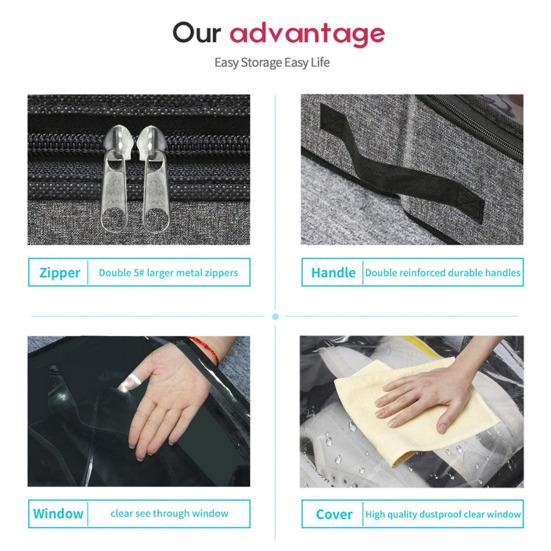 Ящик для хранения обуви, компактный пылезащитный прозрачный чехол под кроватью, органайзер для хранения обуви для дома, спальни