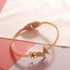 Fashion Ladies Titanium Steel Flower Butterfly Bracelet Bangles