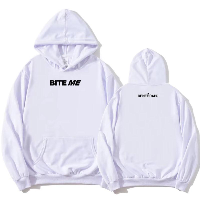 Reneé Rapp Bite Me Hoodies 2025 Album Graphic Printing Sweatshirts Hooded Long Sleeve Fashion Pullovers Fleece Women Hoodie Girl