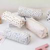 1 Piece Cream Floral Series Pencil Case for Student Aesthetic Retro Flower Pencil Pouch Large Capacity Stationery Storage Bag