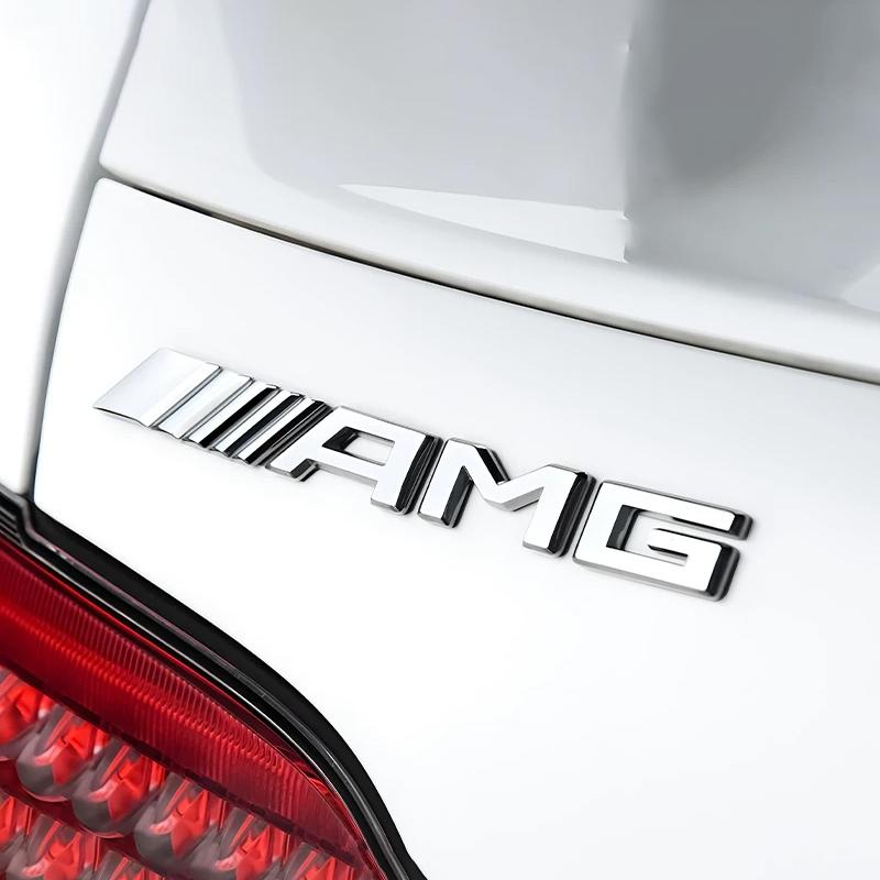 UMEG7 1Pcs 3D Metal Emblem Car Body Rear Trunk Sticker Decor Decal Modify Accessorie For Mercedes Benz AMG W205 W204 W206 W213 W212 W2
