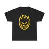 ZUMIEZ Spitfire Bighead Черная и желтая футболка Топы футболки Мужская Женская