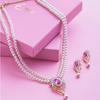 Комплект ожерелья Estele с блестящим жемчугом и родиевым покрытием для женщин