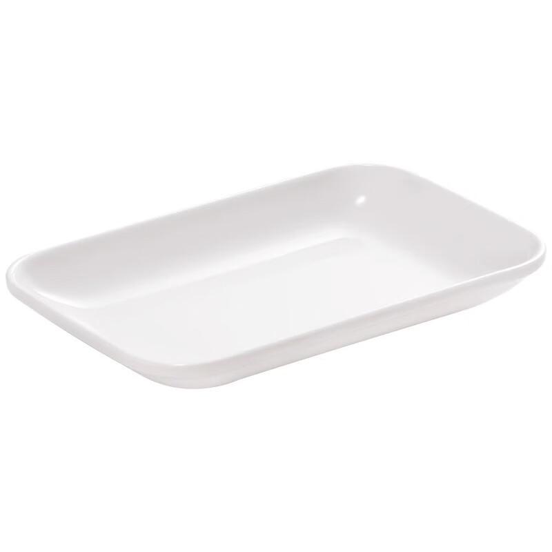 AVADEN White Melamine Rectangular Serving Plate