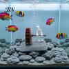 Fish Tank Ornament Waterwheel Skeleton Decoration for Tank, Spooky Skull Aquarium Underwater Decor Ornament, Landscaping Accessories