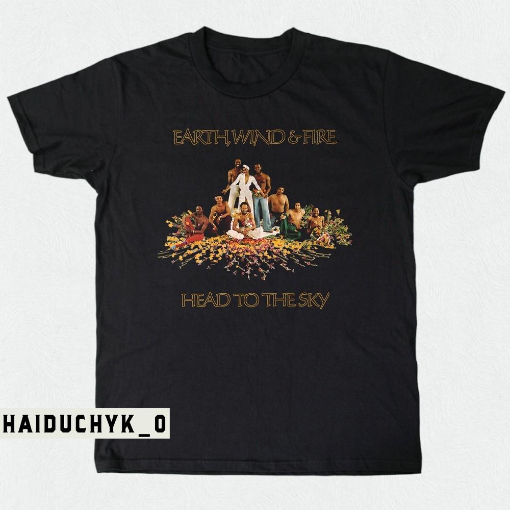 Earth Wind Fire - Голова к небу Унисекс Черная футболка S-5XL Унисекс Футболка