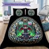 Fantasy Demon Glass Pattern Bedding,Quilt Set Quilt Cover Pillowcase Home Birthday Gift (1*duvet cover+2*pillowcase,without core)