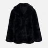Lapels Faux Fur Coat Women Winter Brand Designer Fluffy Fox Fur Jacket Luxury Furry Overcoats Girl Stylish Long Outerwear