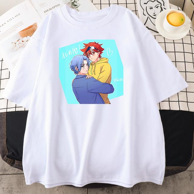 Anime Sk8 Reki Kyan Langa Hasegawa Clothing Women Loose Crewneck T -Shirt Summer Fashion Breathable Casual Loose Unisex T -Shirt