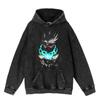 440G Heavy Washed Retro Animation Street Retro Cotton Sweater, Street Tide Hooded Sweater