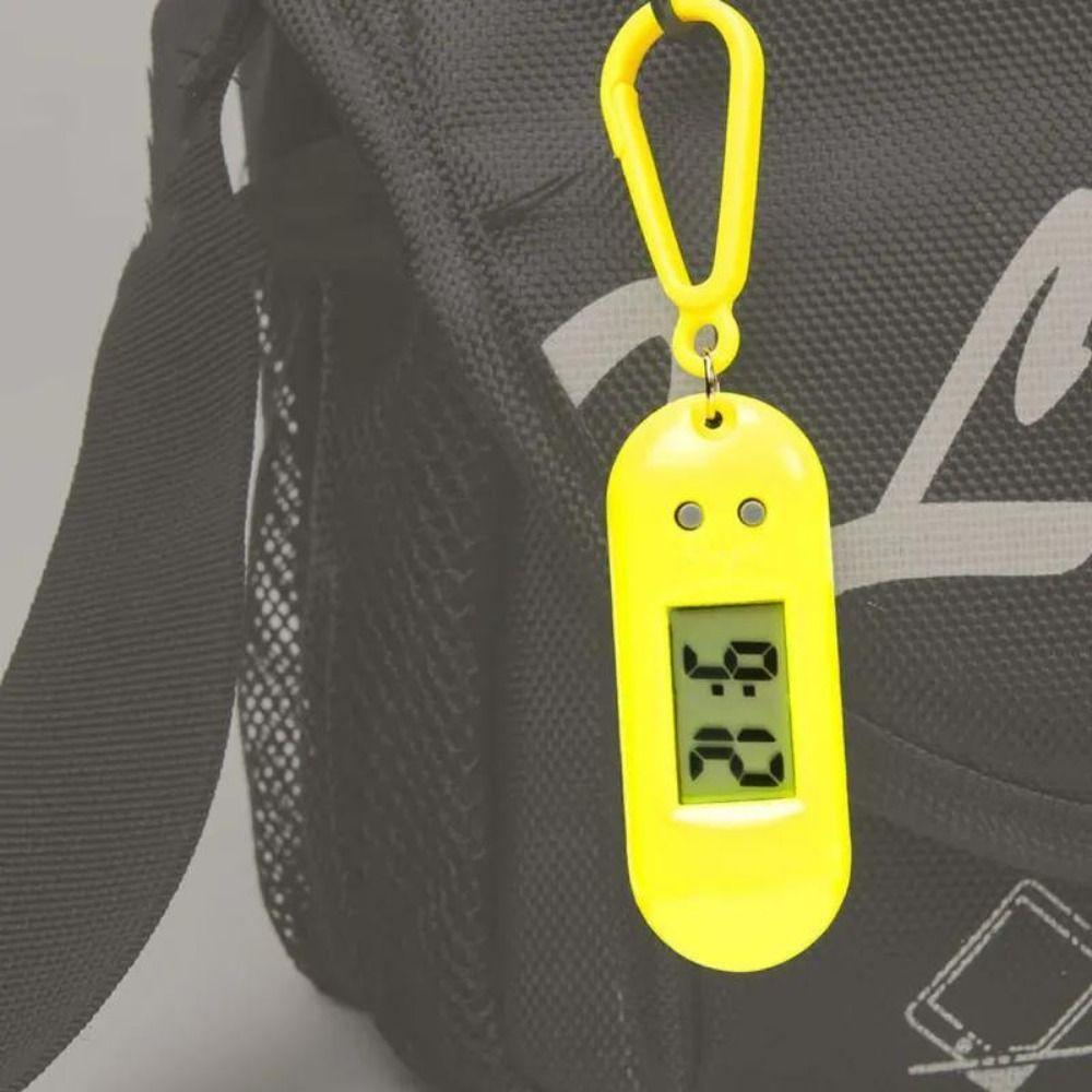 Table Time Display Electronic Watch Keyring Oval Watch Mini LED Digital Clock Quiet Test