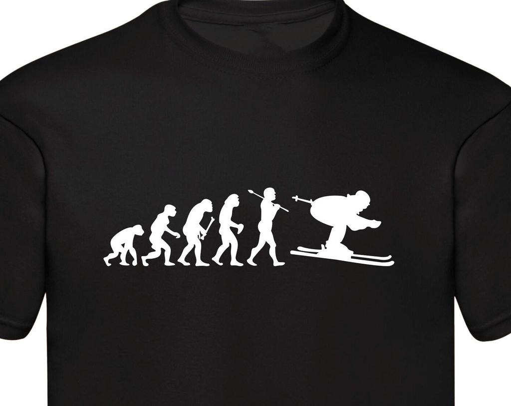 Skater Evolution T-Shirt, Evolution Of Skiers , Skater Tee Sports Lover Athlete Shirt Birthday Gift Family Presents Xmas Gift Tee Tops