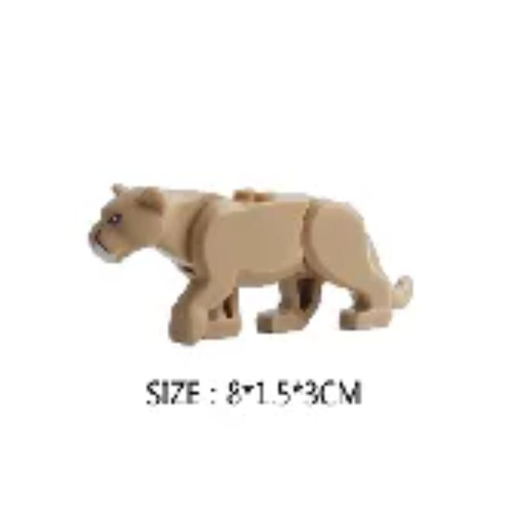 Животные Строительные Блоки Город Маленькие Большие Украшения Панда Собака Овца Свинья Корова Зоопарк Олень Монстр Крокодил Тигр Волк Орел Подарок Мальчику Игрушка