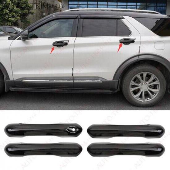glossy black Car Door Handles Cover Trim Accessories For Ford Explorer -
